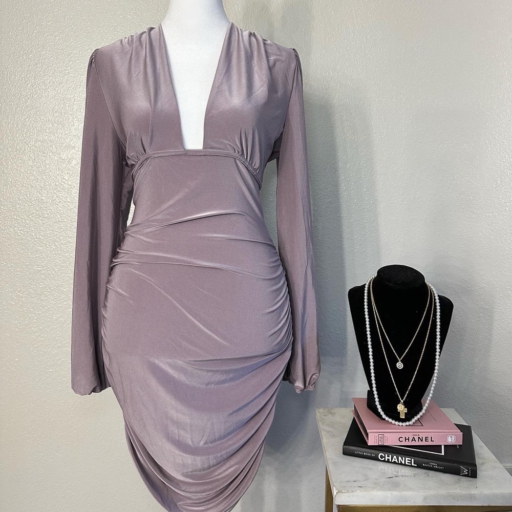 LAVENDER LONG SLEEVE DRESS